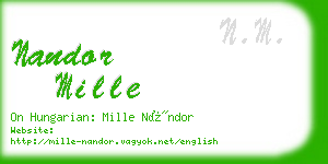 nandor mille business card